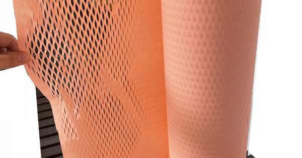 Peach Eco Friendly Kraft Honeycomb Mesh Wrapping Paper Void Filler