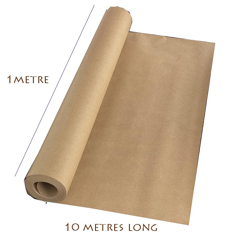 Eco Kraft Brown Paper 22 Inch* 10 Mtr Roll 100 gsm, 120 gsm Paper  Roll - Paper Roll