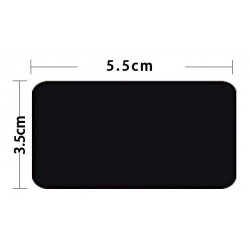 Black Rectangular Stickers - Writable