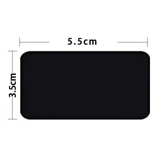 Black Rectangular Stickers - Writable