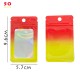 Thick Coloured Backing with Clear Front Ziplock Bags Ombre Red