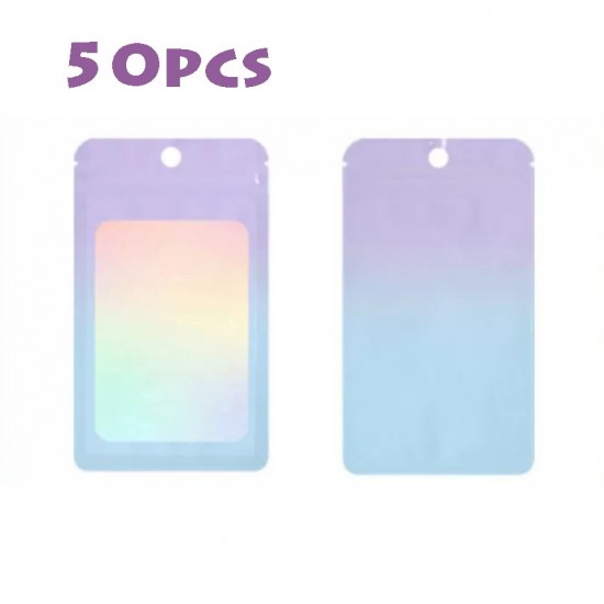 Thick Coloured Backing with Clear Front Ziplock Bags Ombre Lilac