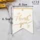 GT36 Gold Emboss Flag Thank You Gift Tags
