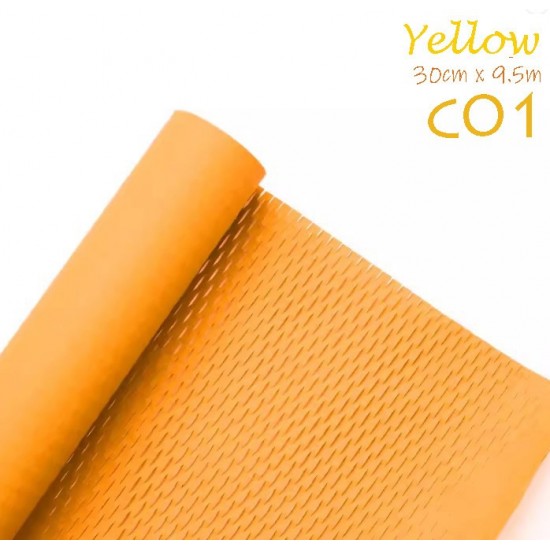 Reusable & Eco-Friendly Kraft Honeycomb Wrapping Paper Roll Yellow