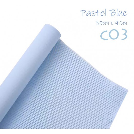 Reusable & Eco-Friendly Kraft Honeycomb Wrapping Paper Roll Pastel Blue