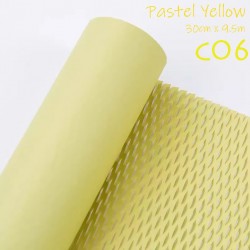 Reusable & Eco-Friendly Kraft Honeycomb Wrapping Paper Roll Pastel Yellow