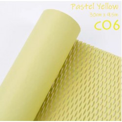 Reusable & Eco-Friendly Kraft Honeycomb Wrapping Paper Roll Pastel Yellow