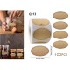 Oval Stickers 6x4cm Kraft - Writable