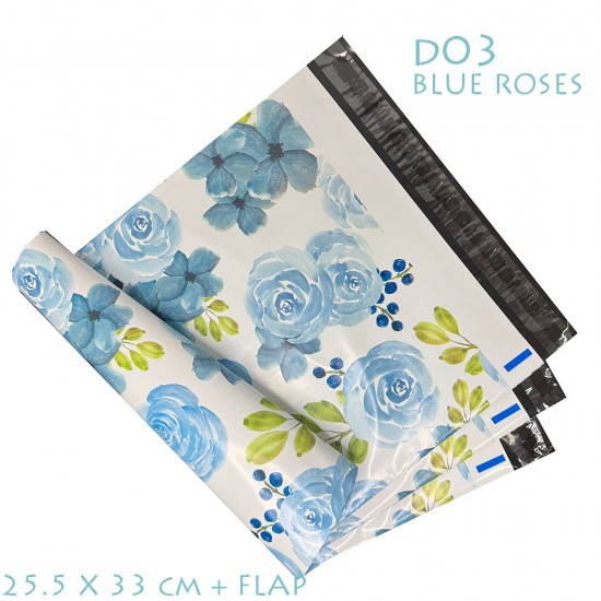 Designer PolyMailer Bags [D03] Blue Roses