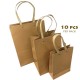 Eco-Friendly Recyclable Brown Kraft Paper Bag with Rivet Handle