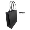 Eco-Friendly Recyclable Black Kraft Paper Bag with Rivet Handle